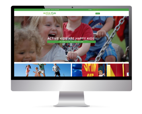 Digital Marketing Agency, Perth, Scotland - Cunningly Good Group - Mock up of Active Kids Website