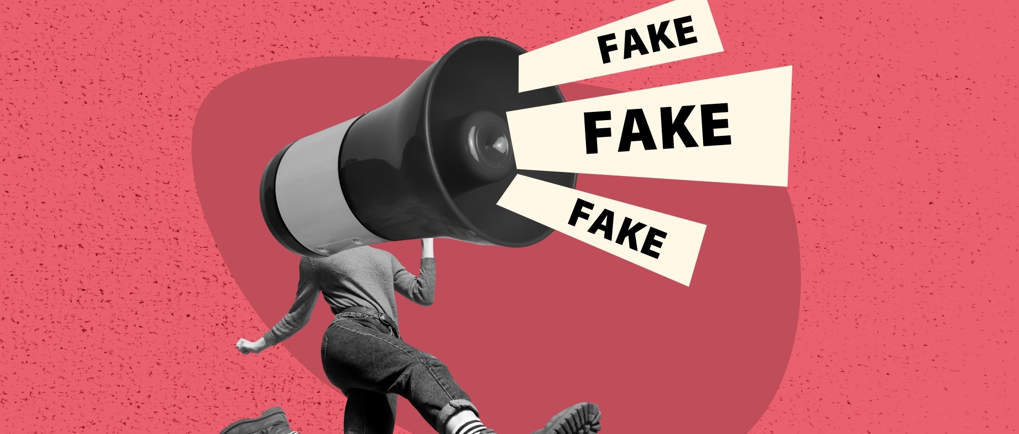 PR Agency Perth, Scotland - Cunningly Good Group opinion article illustration showing a megaphone spreading fake press releases