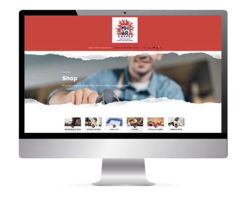 Website Design and Development Agency, Perth, Scotland - Cunningly Good Group - Mock up of Mhor Coffee Website