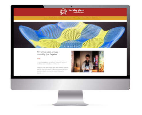 Marketing Agency Perth, Scotland - Barkley Glass website designed by Cunningly Good Group, shown on a desktop screen.