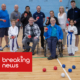 Group photo of West Lothian Leisure (Xcite) staff, members and community participants holding boccia balls during the announcement of a 43.4% increase in Access Xcite memberships, highlighting accessible and inclusive physical activity in West Lothian.